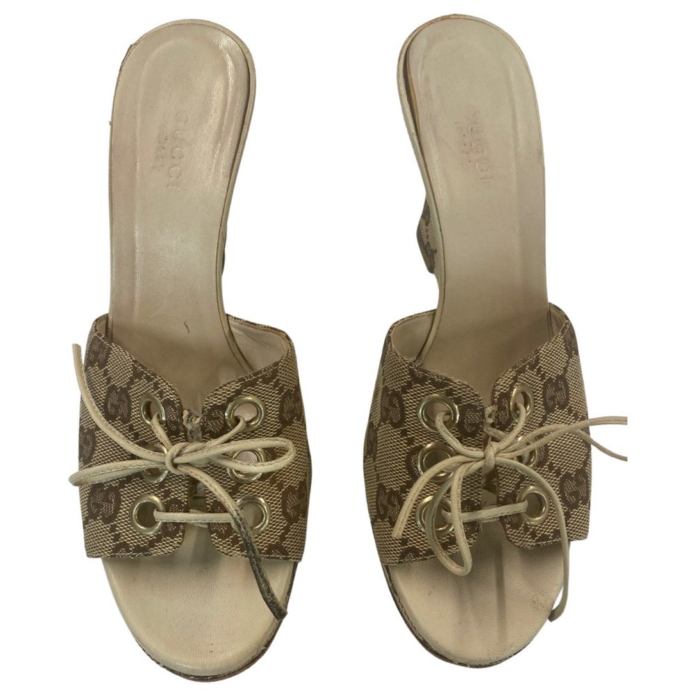 VTG Gucci Monogram Wedges